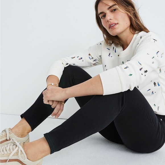 Madewell 9" Mid-Rise Skinny Jeans in Lunar Wash: TENCEL Denim Edition. Size 27. - Picture 2 of 9